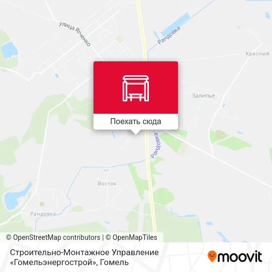 Карта Строительно-Монтажное Управление «Гомельэнергострой»