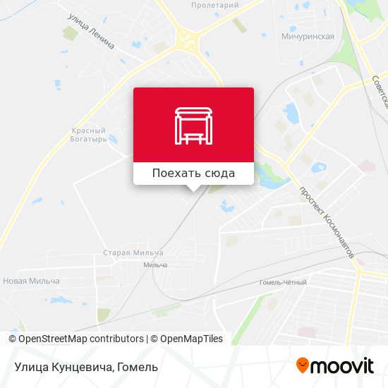 Карта Улица Кунцевича