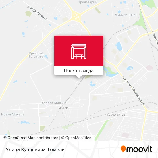 Карта Улица Кунцевича
