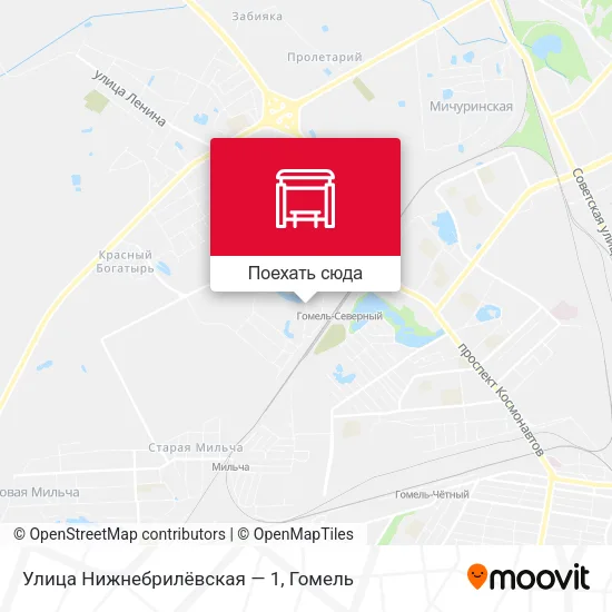 Карта Улица Нижнебрилёвская — 1
