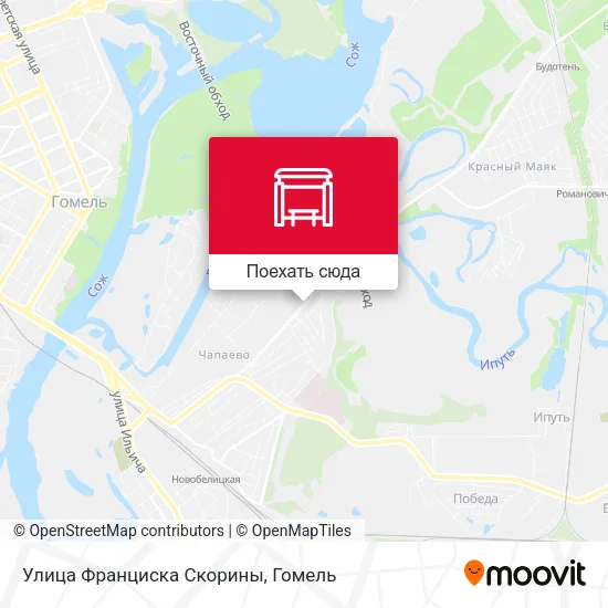 Карта Улица Франциска Скорины