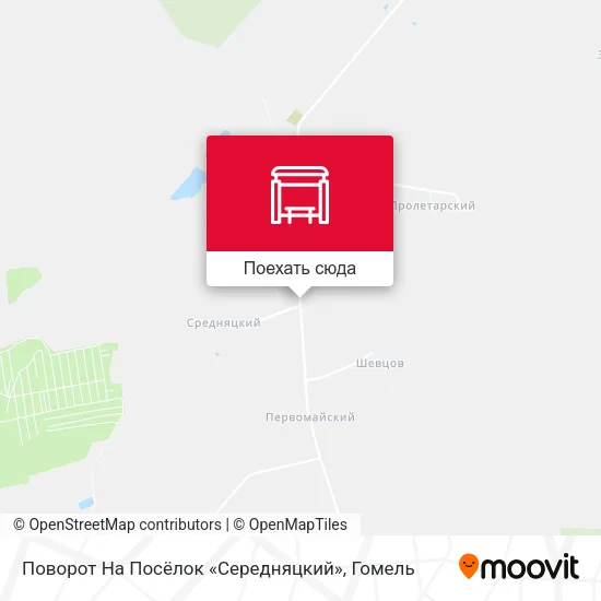 Карта Поворот На Посёлок «Середняцкий»