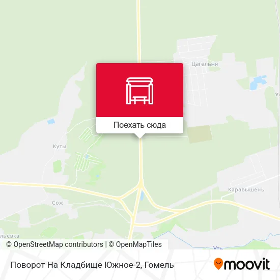 Карта Поворот На Кладбище Южное-2