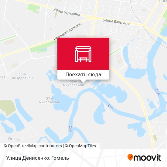 Карта Улица Денисенко
