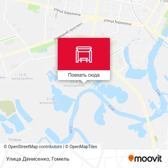 Карта Улица Денисенко