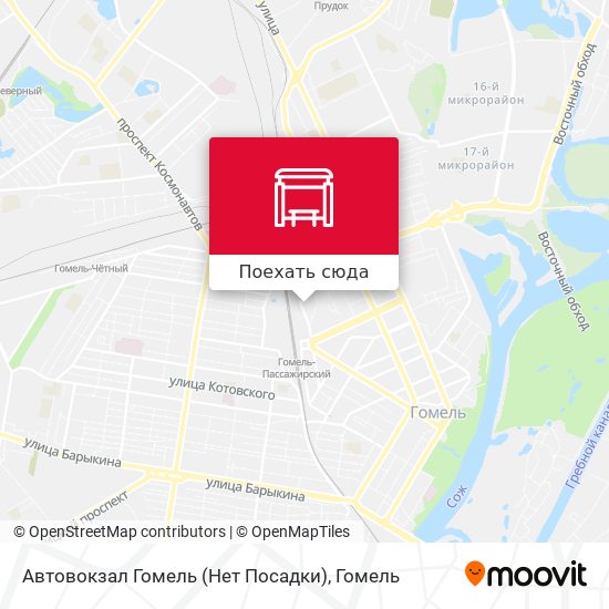 Карта Автовокзал Гомель (Нет Посадки)