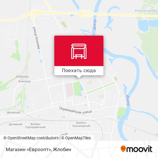 Карта Магазин «Евроопт»