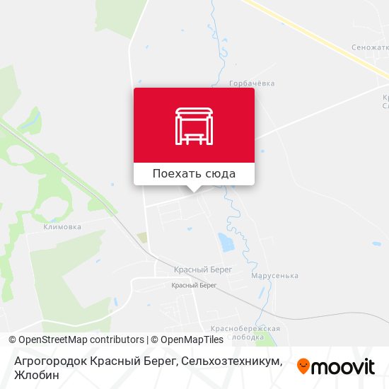 Карта Агрогородок Красный Берег, Сельхозтехникум