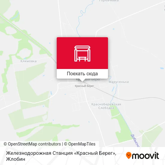 Карта Железнодорожная Станция «Красный Берег»