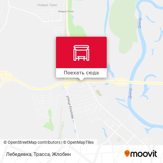 Карта Лебедевка, Трасса