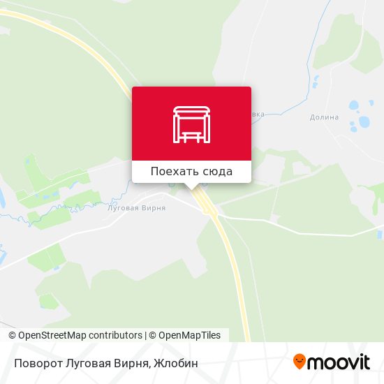 Карта Поворот Луговая Вирня