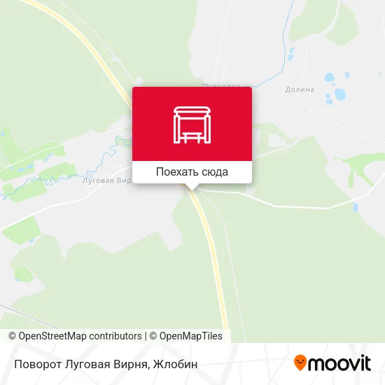 Карта Поворот Луговая Вирня