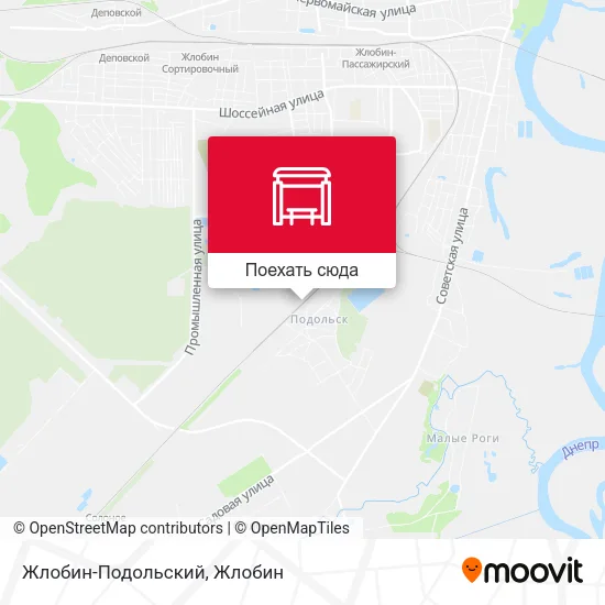Карта Жлобин-Подольский