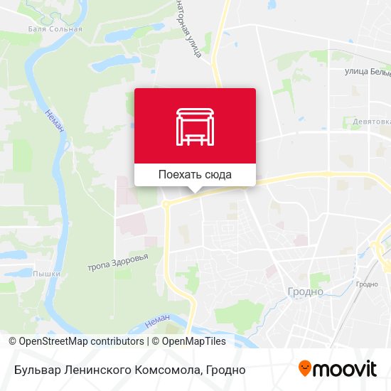Карта Бульвар Ленинского Комсомола