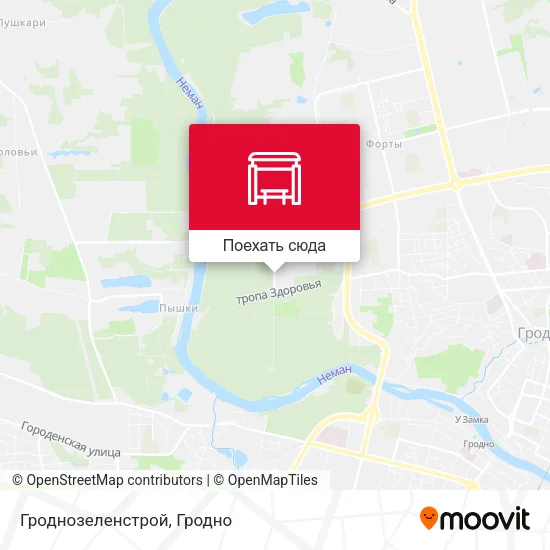 Карта Гроднозеленстрой