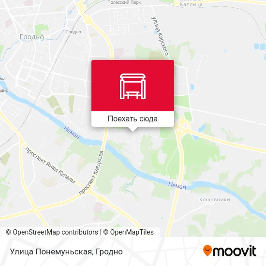Карта Улица Понемуньская