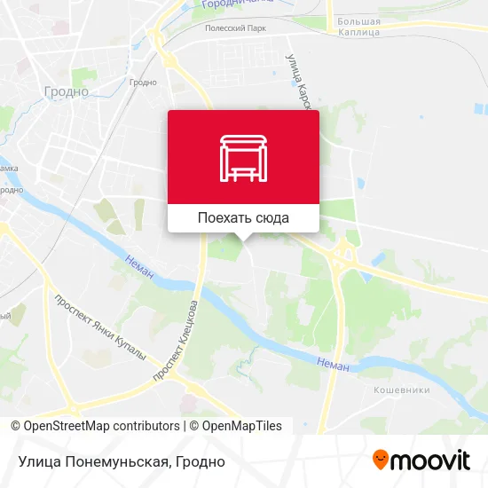 Карта Улица Понемуньская
