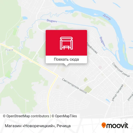 Карта Магазин «Новоречицкий»