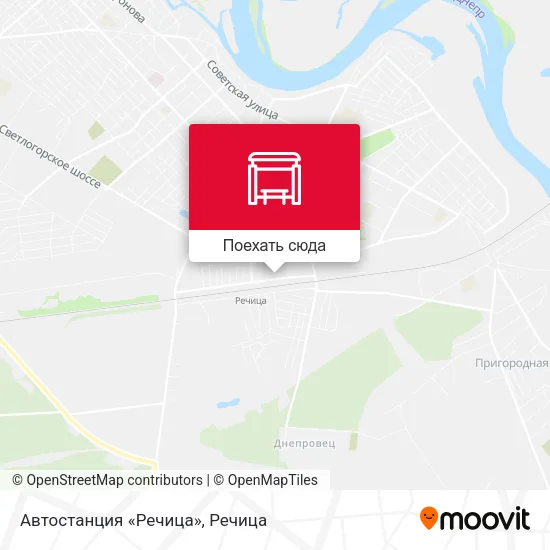 Карта Автостанция «Речица»