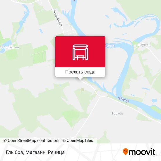 Карта Глыбов, Магазин