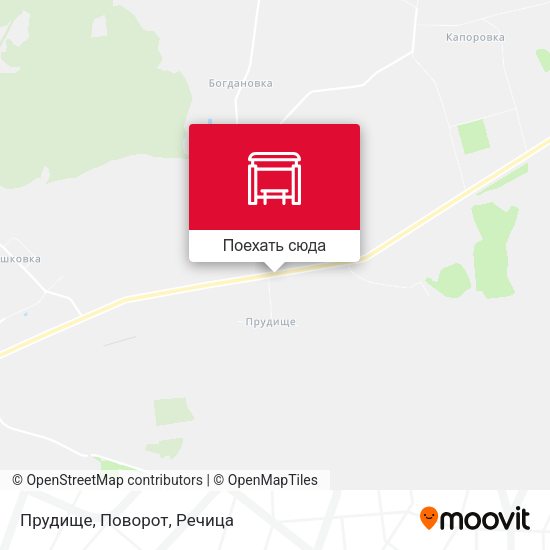 Карта Прудище, Поворот