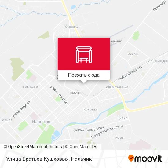 Карта Улица Братьев Кушховых