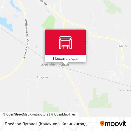 Карта Посёлок Луговое (Конечная)