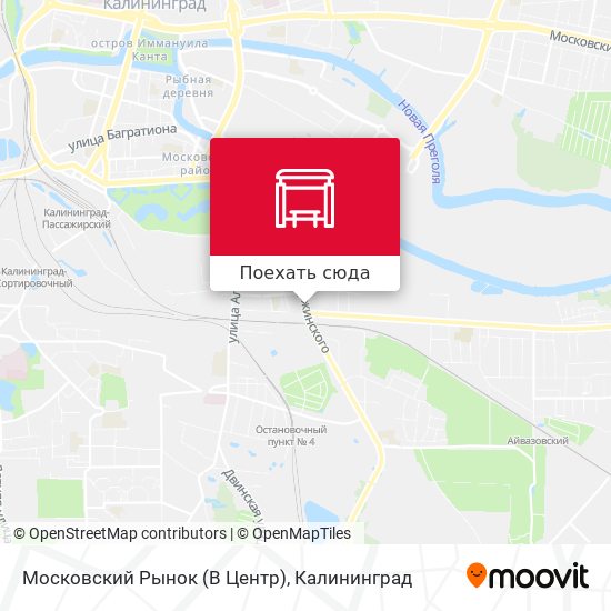 Карта Московский Рынок (В Центр)