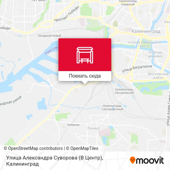 Карта Улица Александра Суворова (В Центр)
