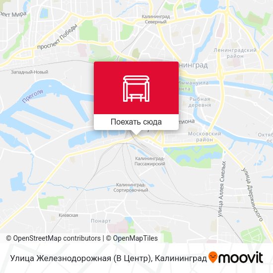 Карта Улица Железнодорожная (В Центр)