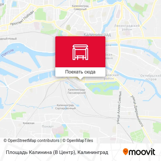 Карта Площадь Калинина (В Центр)