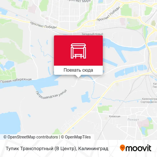 Карта Тупик Транспортный (В Центр)