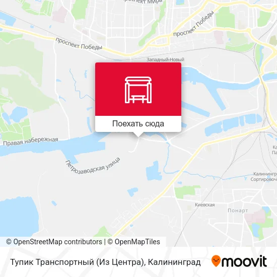 Карта Тупик Транспортный (Из Центра)