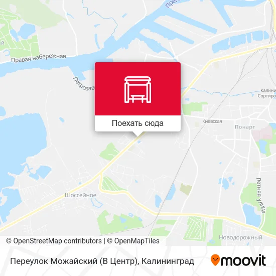 Карта Переулок Можайский (В Центр)