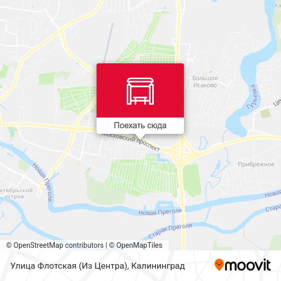 Карта Улица Флотская (Из Центра)
