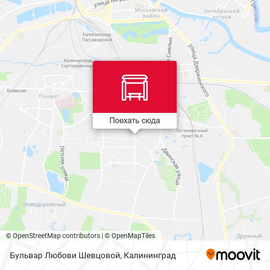 Карта Бульвар Любови Шевцовой
