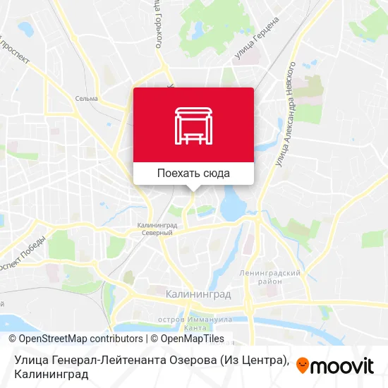 Карта Улица Генерал-Лейтенанта Озерова (Из Центра)