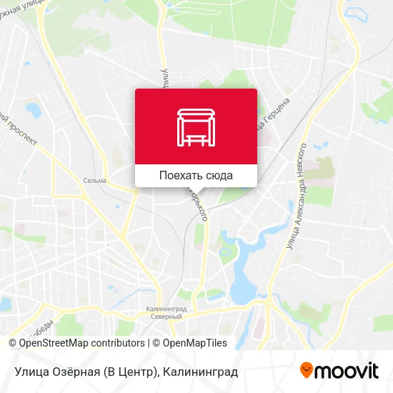 Карта Улица Озёрная (В Центр)