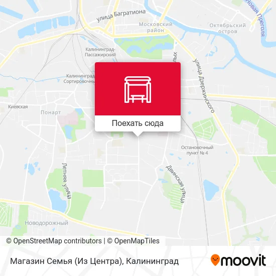 Карта Магазин Семья (Из Центра)