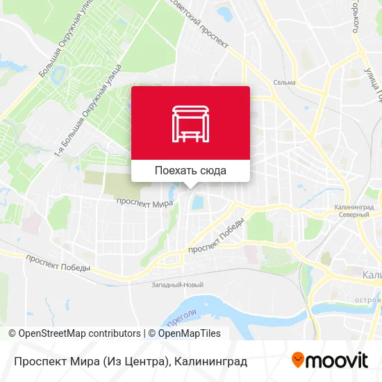Карта Проспект Мира (Из Центра)
