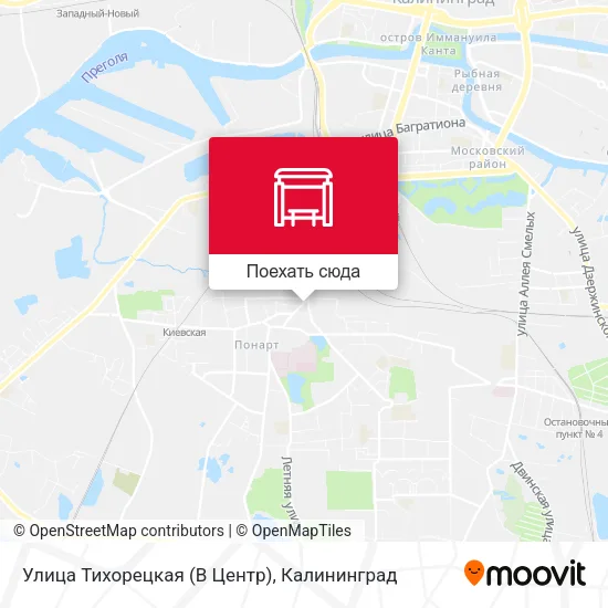 Карта Улица Тихорецкая (В Центр)