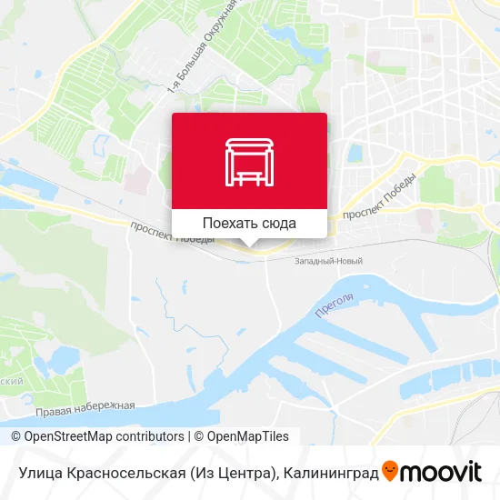 Карта Улица Красносельская (Из Центра)