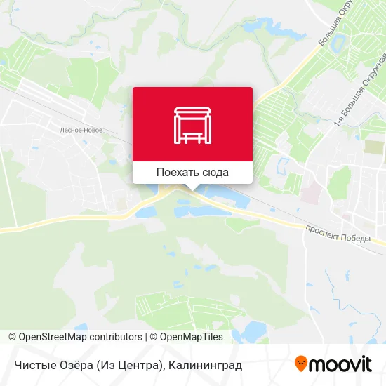Карта Чистые Озёра (Из Центра)