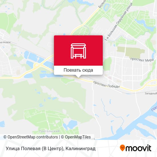 Карта Улица Полевая (В Центр)
