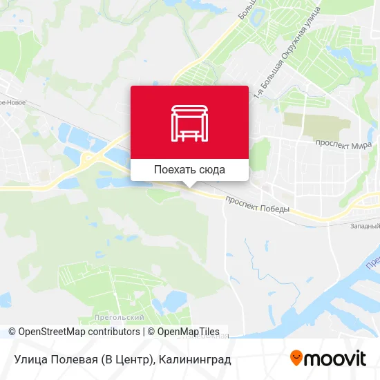 Карта Улица Полевая (В Центр)