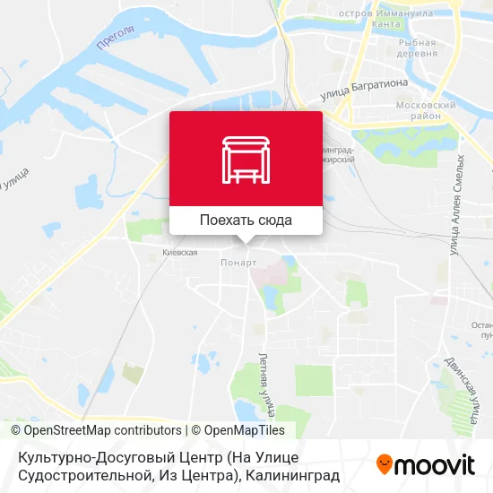 Карта Культурно-Досуговый Центр (На Улице Судостроительной, Из Центра)