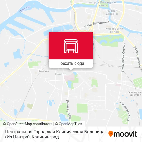Карта Центральная Городская Клиническая Больница (Из Центра)