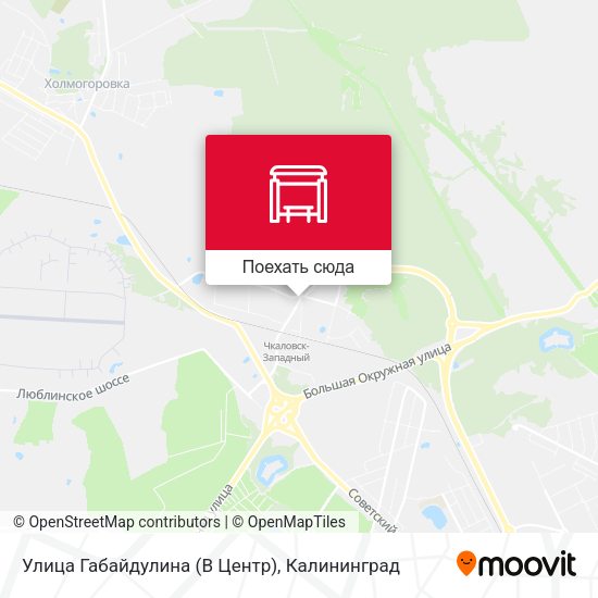 Карта Улица Габайдулина (В Центр)