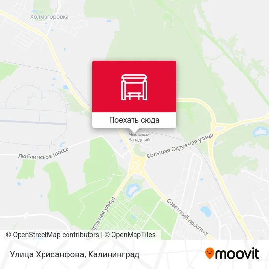 Карта Улица Хрисанфова