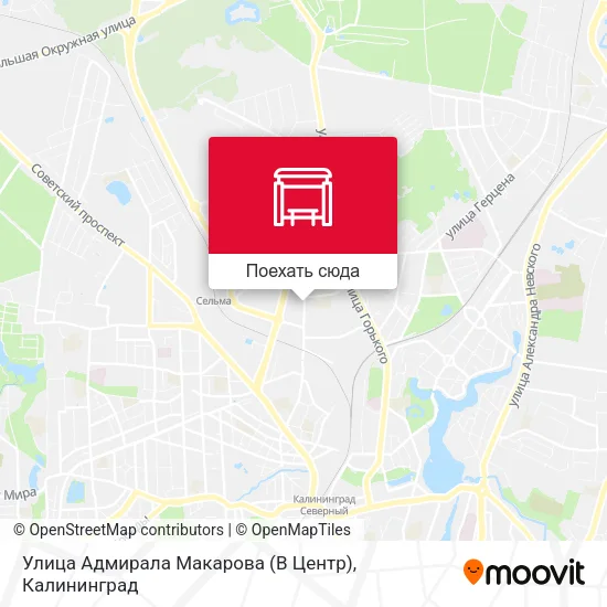 Карта Улица Адмирала Макарова (В Центр)